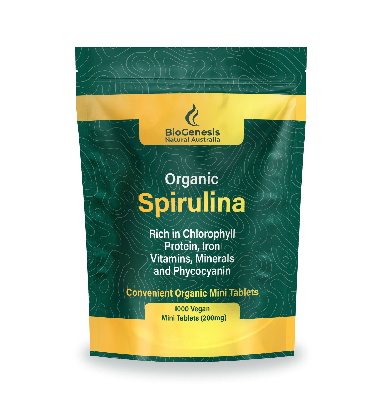 Organic Spirulina Mini Tablets, 1000